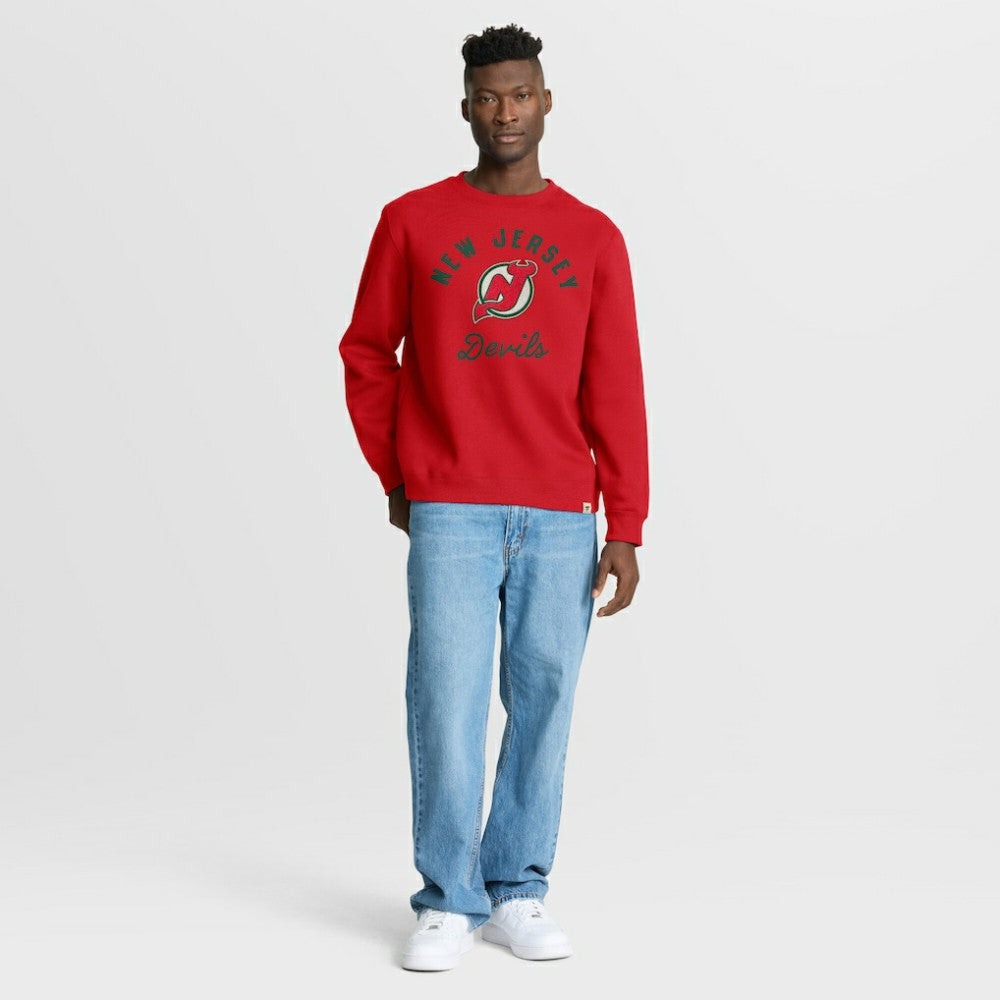 New Jersey Devils Fanatics Vintage Stickler Sweatshirt Red