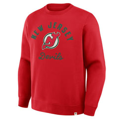 New Jersey Devils Fanatics Vintage Stickler Sweatshirt Red