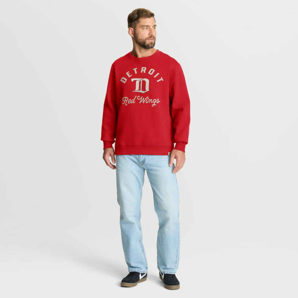 Detroit Red Wings Fanatics Vintage Stickler Sweatshirt Red
