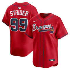 Spencer Strider Atlanta Braves Alternate Limited Player Jersey - Red | Nike