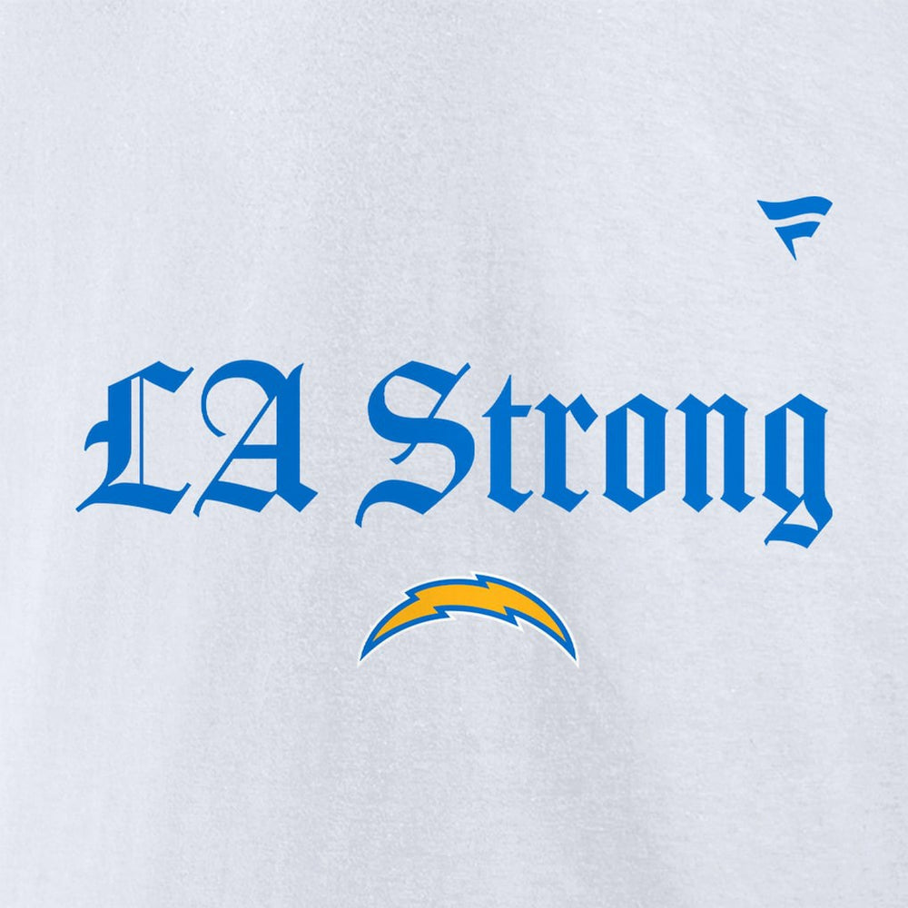 Los Angeles Chargers Unisex LA Strong Premium Fleece Pullover Hoodie - White cheap