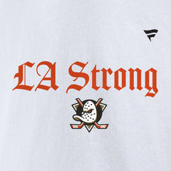 Anaheim Ducks Fanatics Unisex LA Strong Premium Fleece Pullover Hoodie White