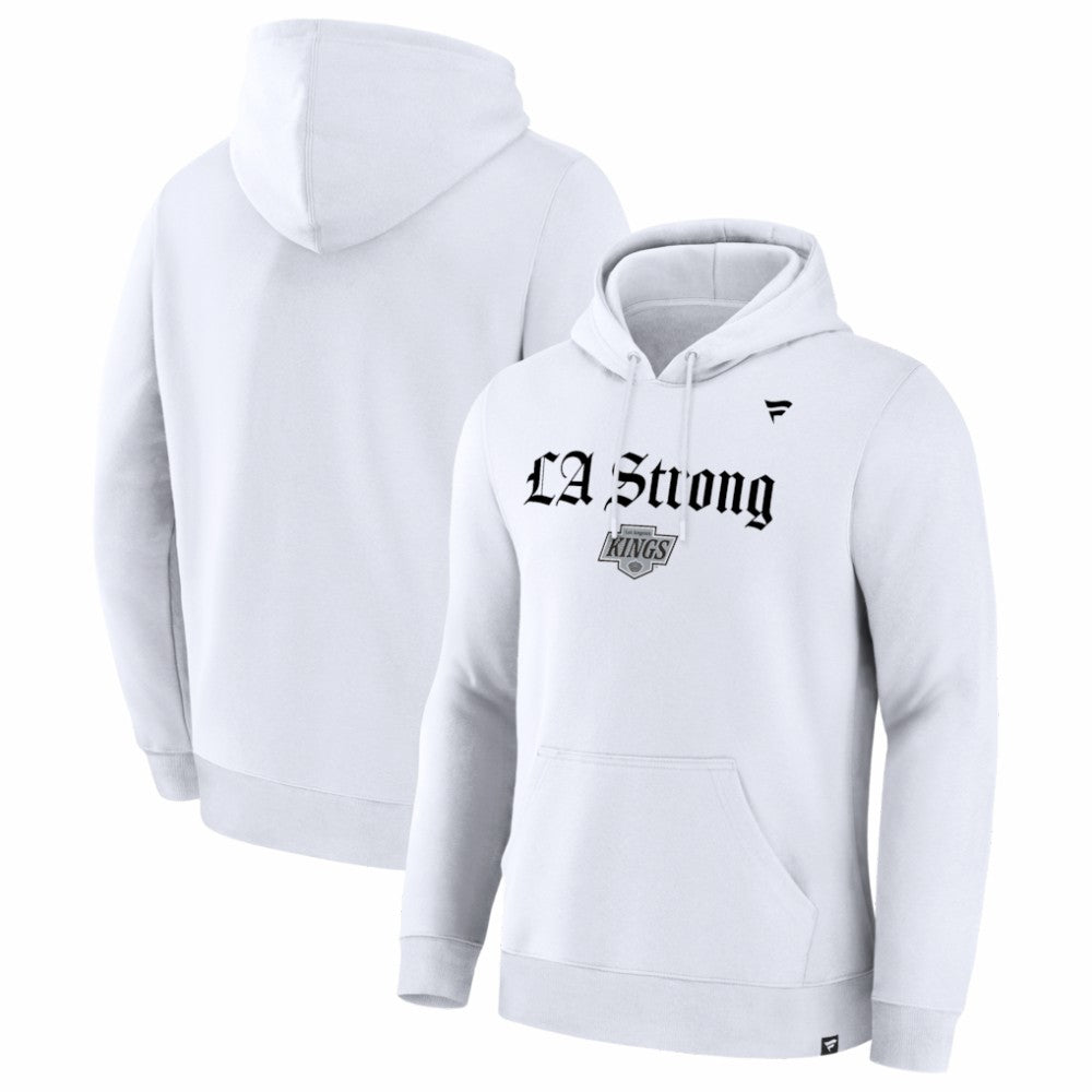 Los Angeles Kings Fanatics Unisex LA Strong Premium Fleece Pullover Hoodie White
