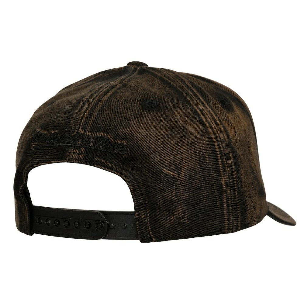 San Jose Sharks Mitchell & Ness Downtown Snow Wash Pro-Crown Adjustable Hat Black