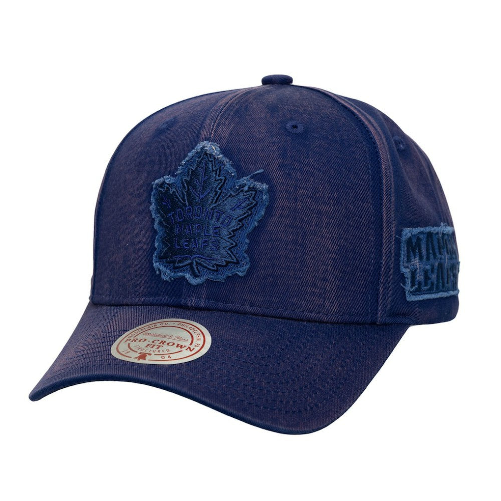 Toronto Maple Leafs Mitchell & Ness Downtown Snow Wash Pro-Crown Adjustable Hat Navy