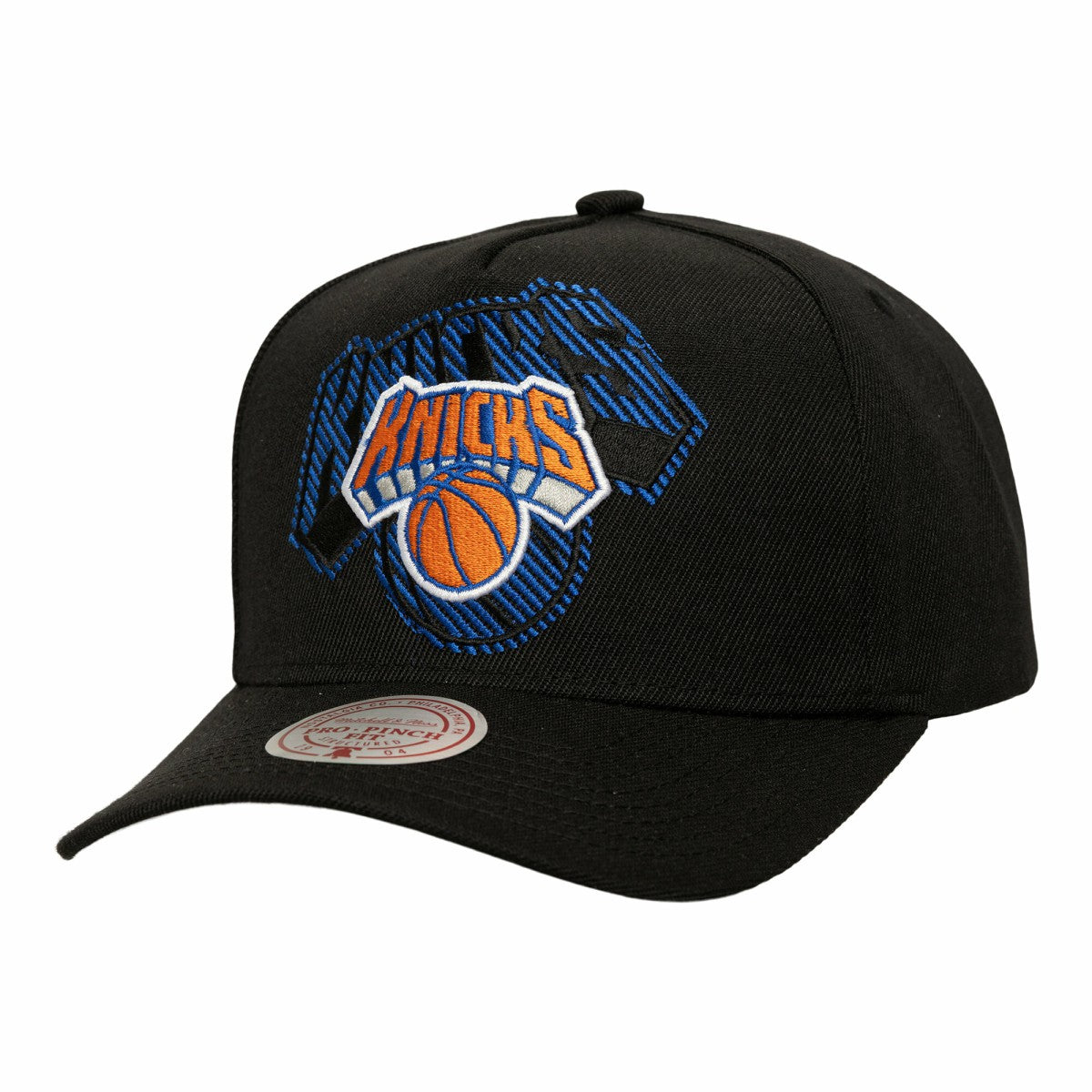 New York Knicks Tilted Pro Pinch Adjustable Hat - Black | Mitchell & Ness cheap