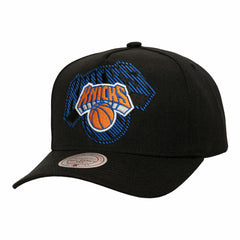New York Knicks Tilted Pro Pinch Adjustable Hat - Black | Mitchell & Ness cheap