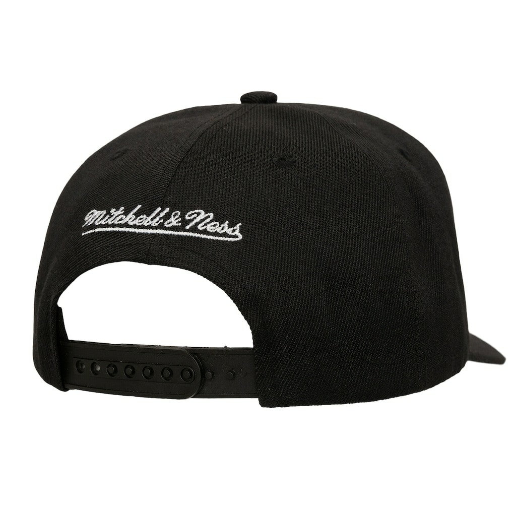 Boston Celtics Tilted Pro Pinch Adjustable Hat - Black | Mitchell & Ness for sale