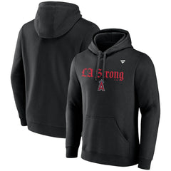 Los Angeles Angels Unisex LA Strong Fleece Pullover Hoodie - Black