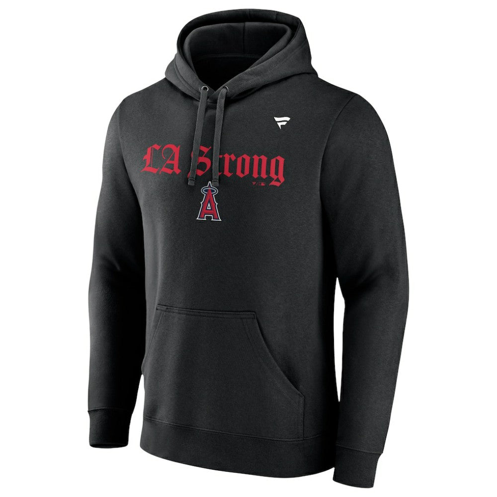 Los Angeles Angels Unisex LA Strong Fleece Pullover Hoodie - Black