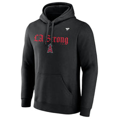Los Angeles Angels Unisex LA Strong Fleece Pullover Hoodie - Black