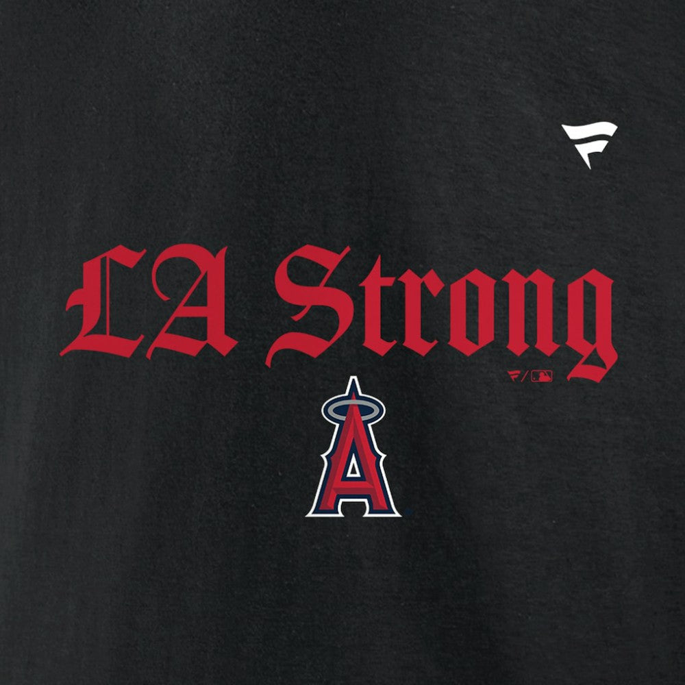 Los Angeles Angels Unisex LA Strong Fleece Pullover Hoodie - Black