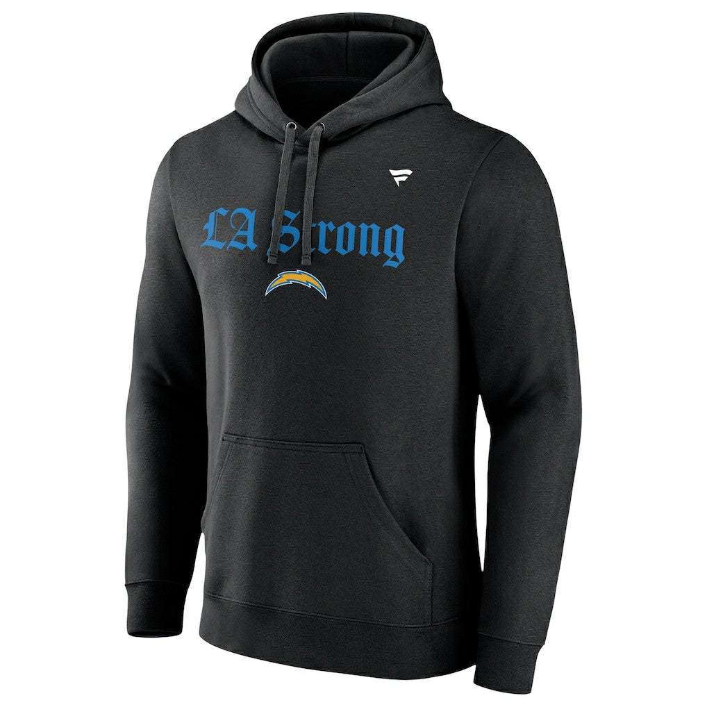 Los Angeles Chargers Unisex LA Strong Fleece Pullover Hoodie - Black discount