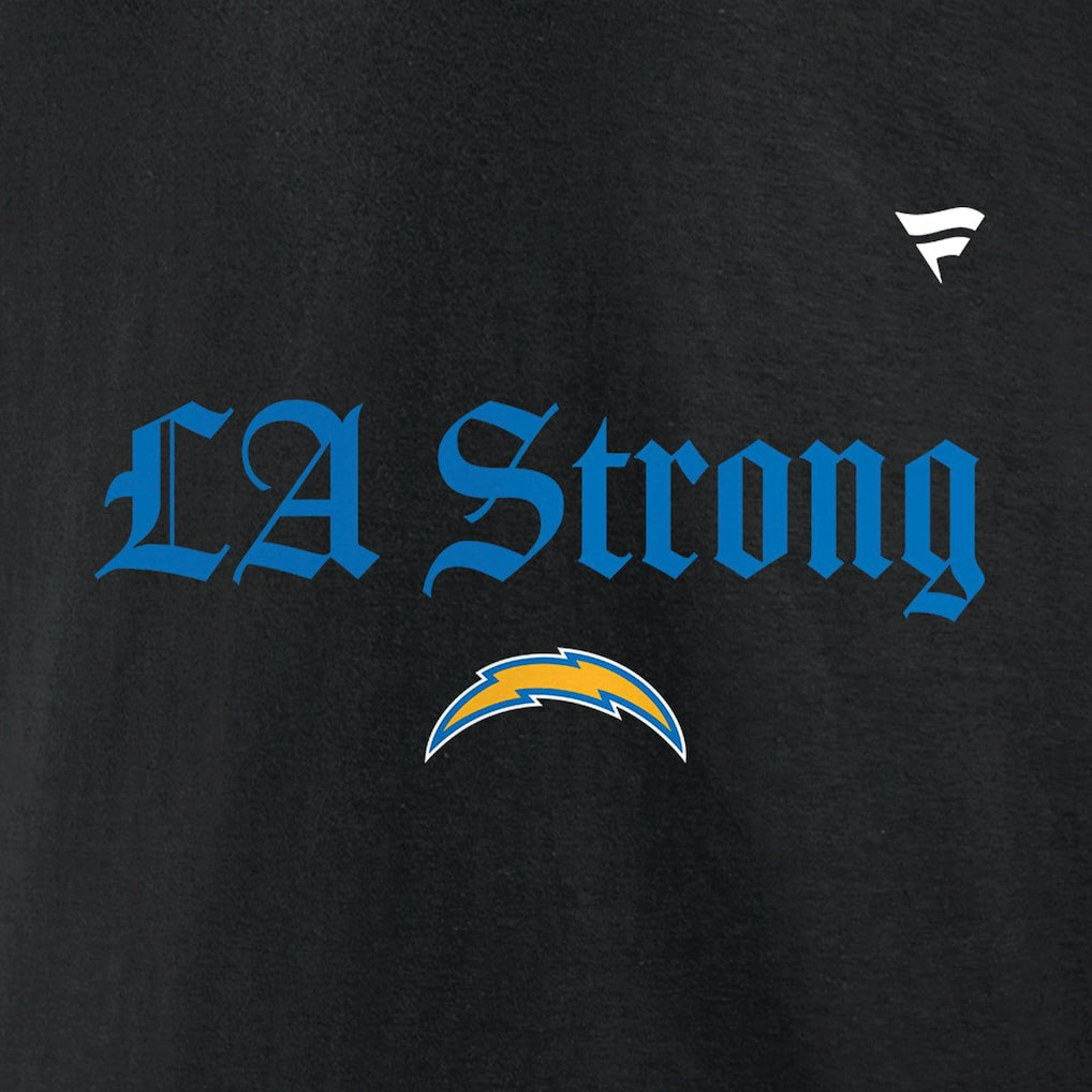 Los Angeles Chargers Unisex LA Strong Fleece Pullover Hoodie - Black discount