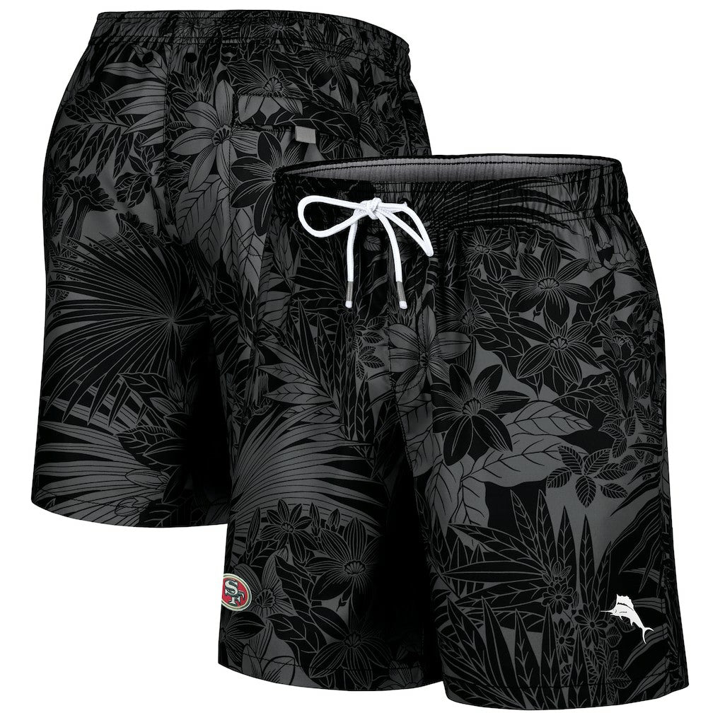 San Francisco 49ers Naples Santiago Palm Shorts - Black on sale
