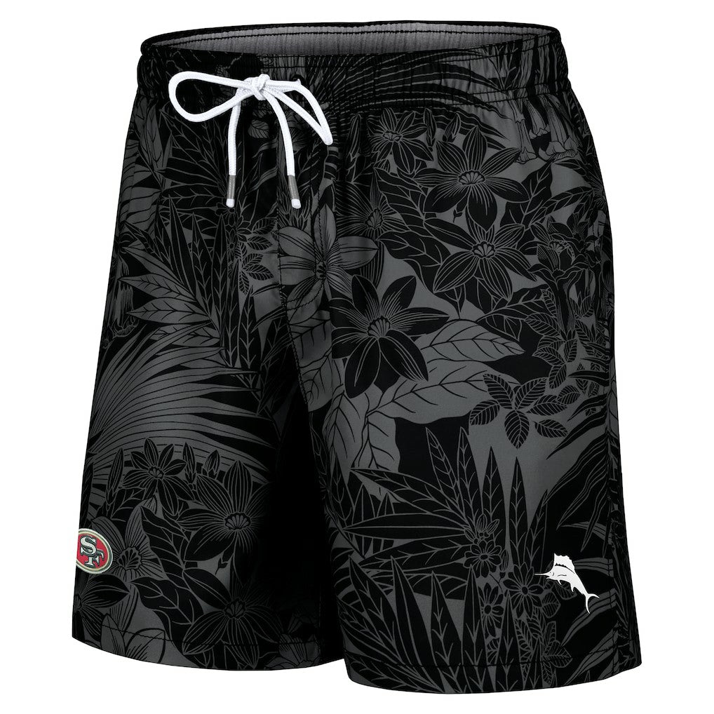 San Francisco 49ers Naples Santiago Palm Shorts - Black on sale