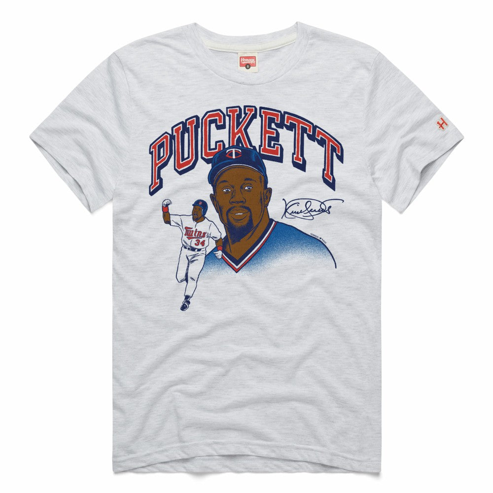Kirby Puckett Minnesota Twins Homage Graphic Player Tri-Blend T-Shirt - Ash