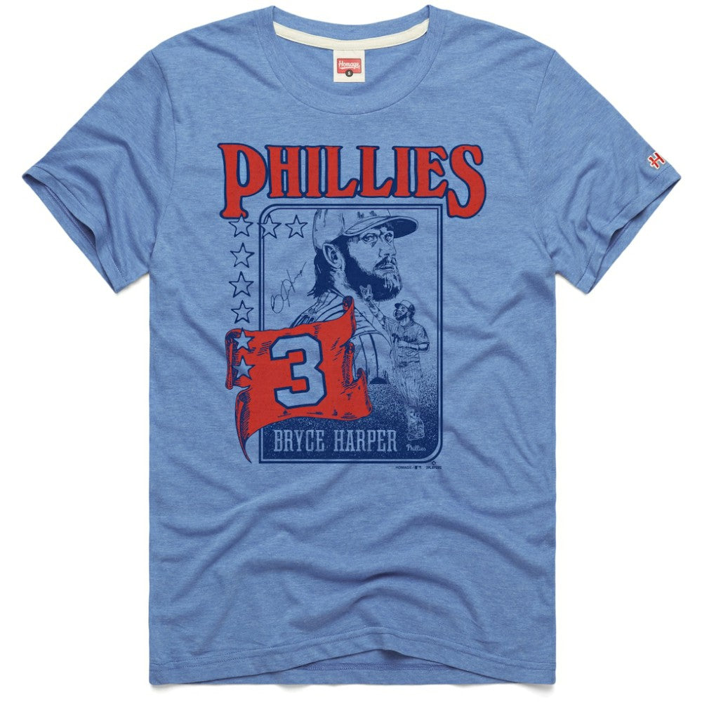 Bryce Harper Philadelphia Phillies Homage Graphic Player T-Shirt - Light Blue