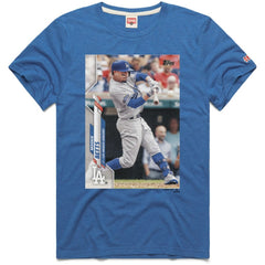 Mookie Betts Los Angeles Dodgers Homage 2020 Topps Baseball Card Player T-Shirt - Royal