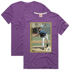 Randy Johnson Arizona Diamondbacks Homage 1999 Topps Baseball Card Player T-Shirt - Purple