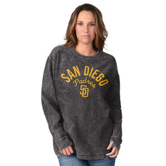San Diego Padres G-III 4Her by Carl Banks Women's Comfy Cord Pullover Sweatshirt - Black