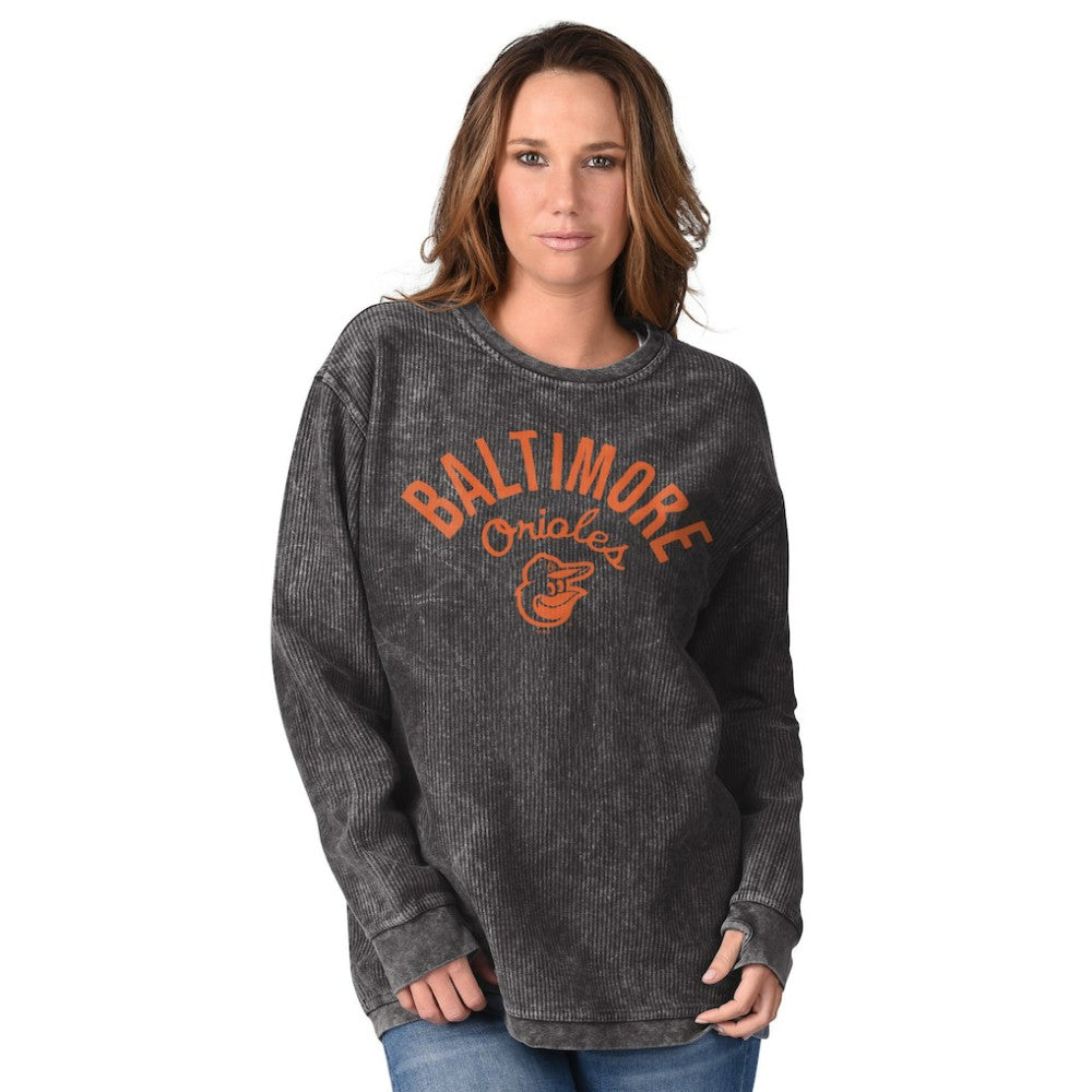 Baltimore Orioles G-III 4Her by Carl Banks Women's Comfy Cord Pullover Sweatshirt - Black