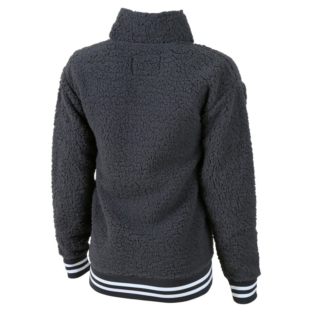 New York Yankees G-III 4Her by Carl Banks Women's Play Action Sherpa Fleece Quarter-Zip Jacket - Gray