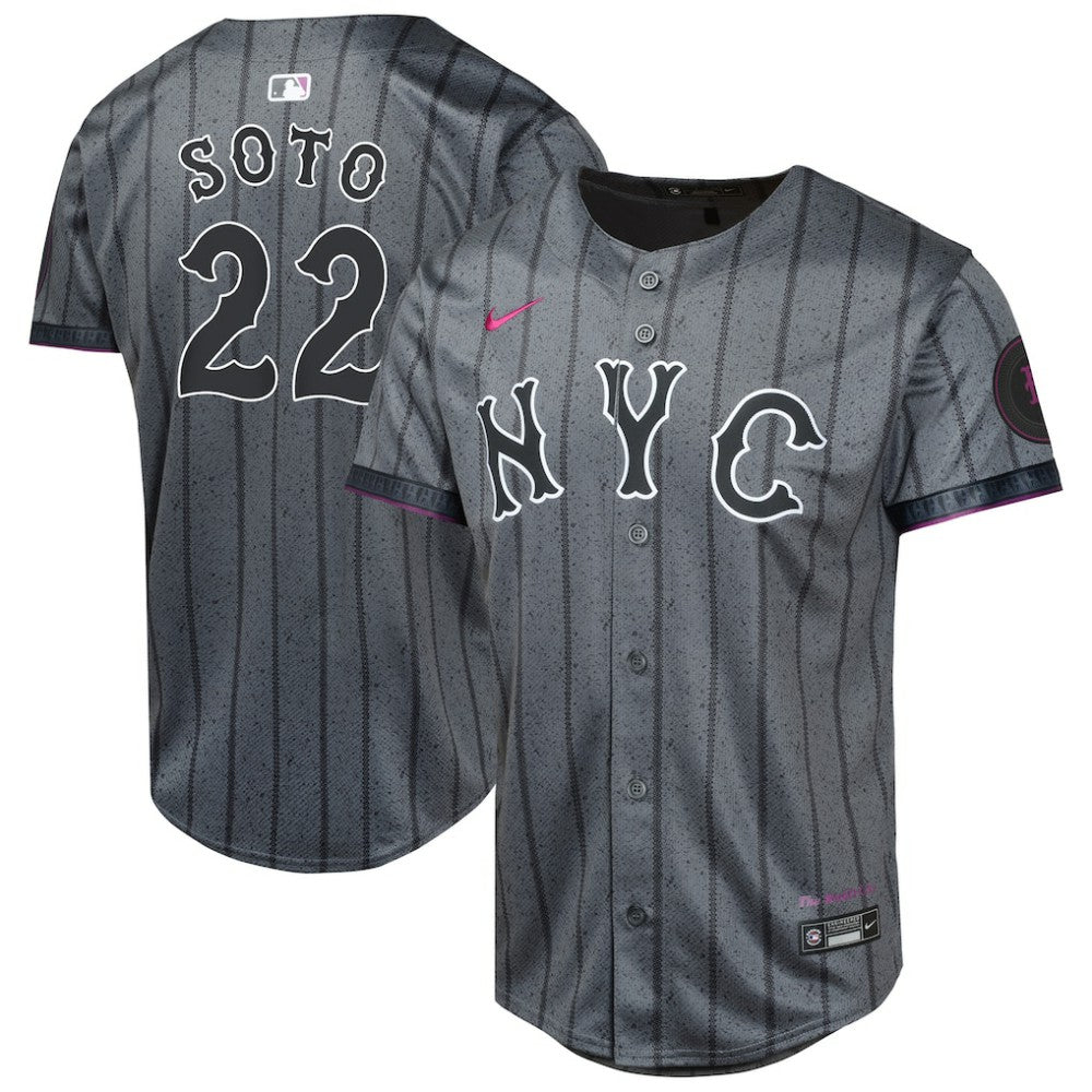 Juan Soto New York Mets Youth City Connect Limited Jersey  - Gray | Nike
