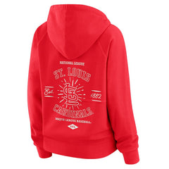 St. Louis Cardinals WEAR by Erin Andrews Women's Vintage Full-Zip Raglan Hoodie - Red