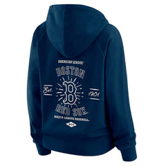 Boston Red Sox WEAR by Erin Andrews Women's Vintage Full-Zip Raglan Hoodie - Navy