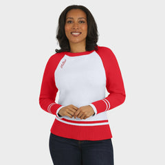 Philadelphia Phillies WEAR by Erin Andrews Women's Colorblock Raglan Sweater - White