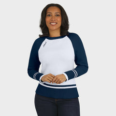 Houston Astros WEAR by Erin Andrews Women's Colorblock Raglan Sweater - White