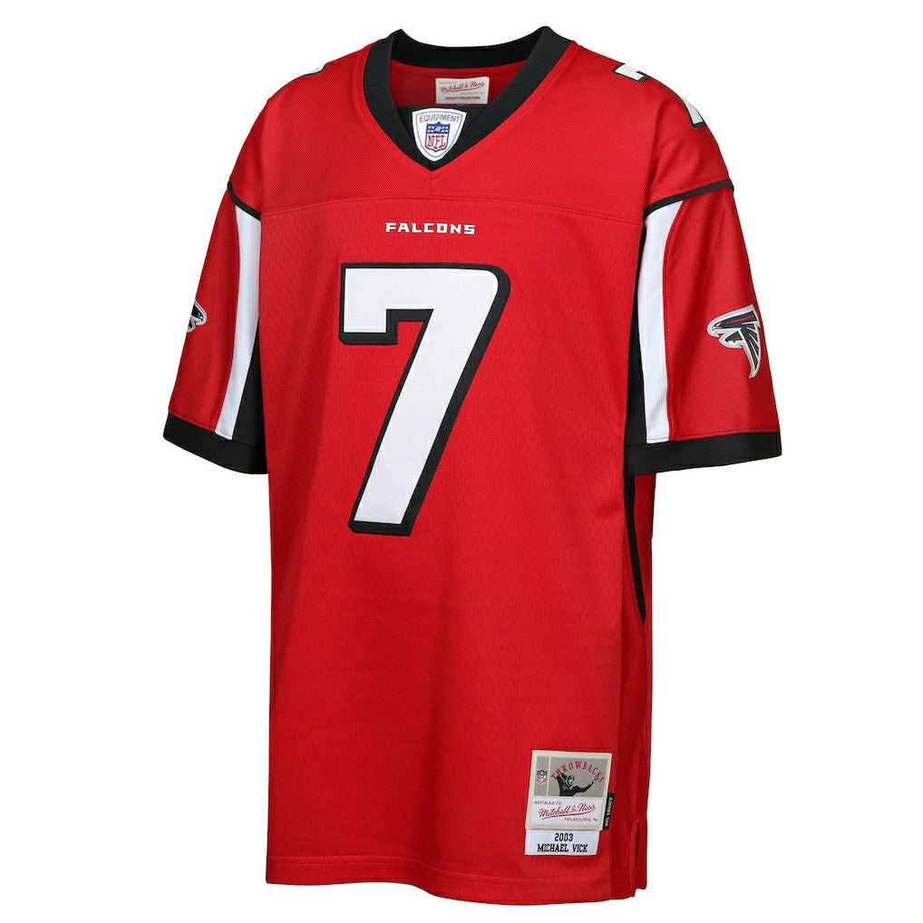 Michael Vick Atlanta Falcons Youth 2003 Legacy Retired Player Jersey - Red on sale