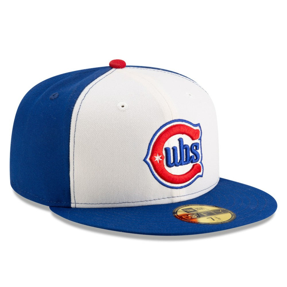 Chicago Cubs Alternate Authentic Collection On-Field 59FIFTY Fitted Hat - White/Royal | New Era