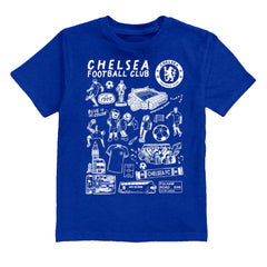Chelsea Vive La Fete Youth Impressions Artwork T-Shirt - Blue shop
