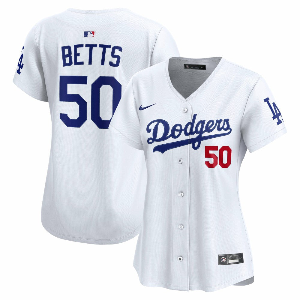 Mookie Betts Los Angeles Dodgers Women's Home Limited Player Jersey - White | Nike