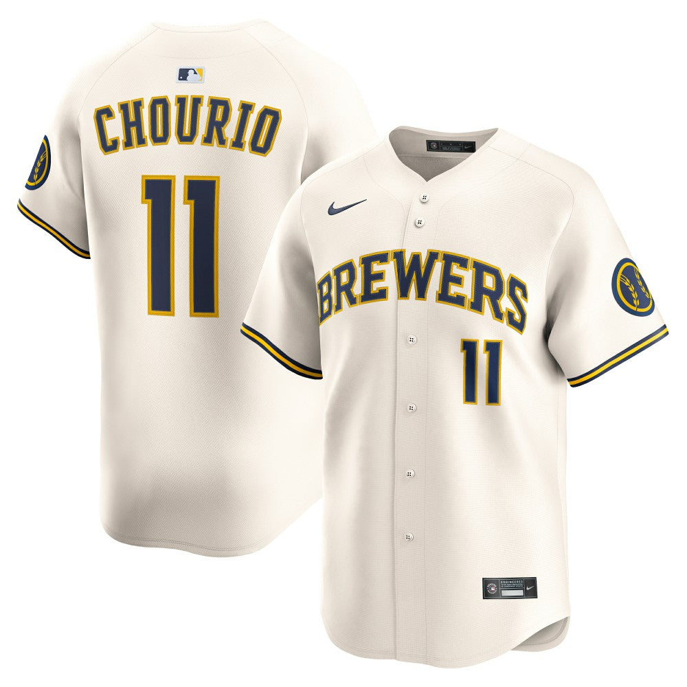 Jackson Chourio Milwaukee Brewers Home Limited Jersey - Cream | Nike