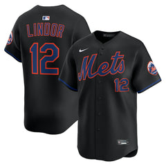 Francisco Lindor New York Mets Alternate Limited Jersey - Black | Nike