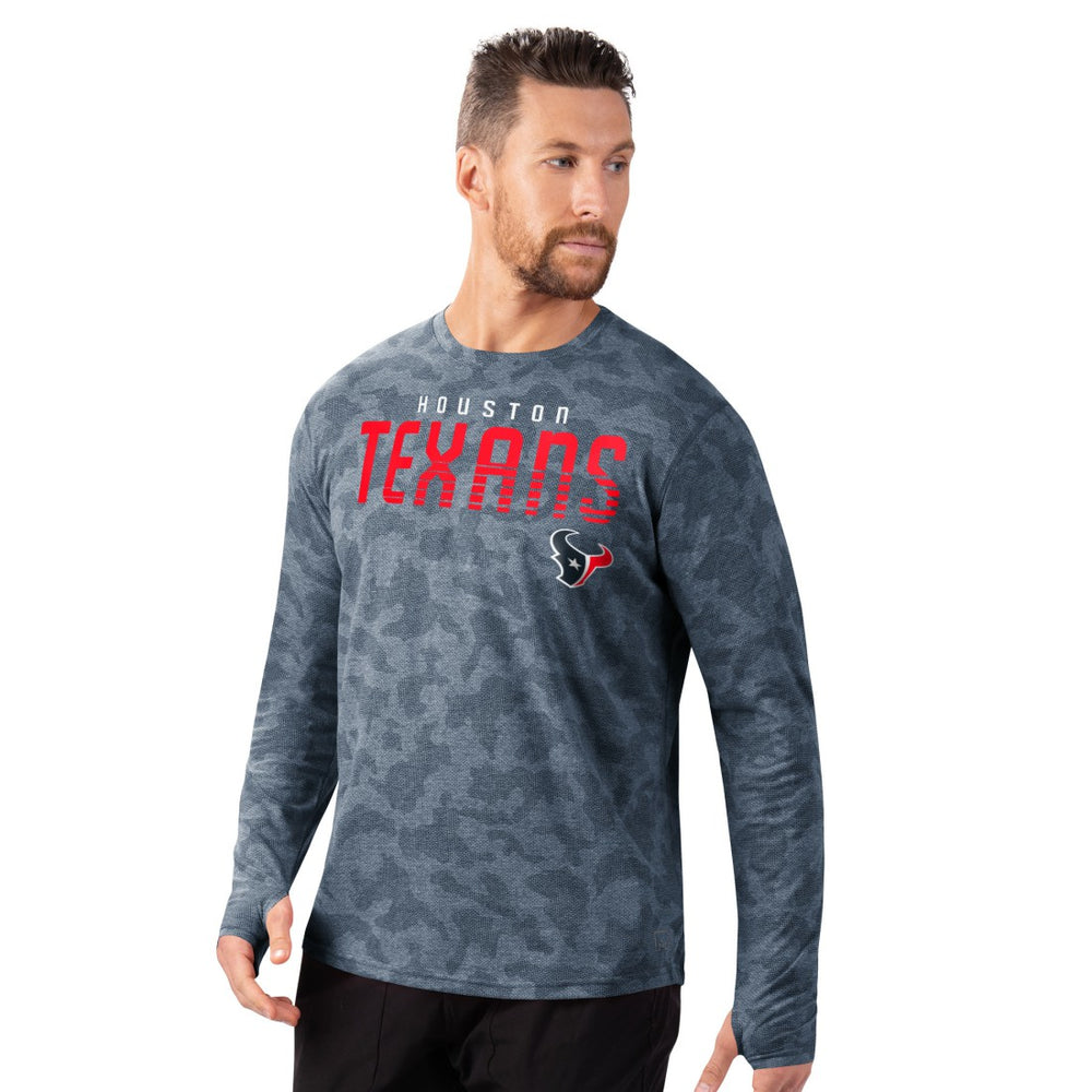 Houston Texans MSX by Michael Strahan Performance Camo Long Sleeve T-Shirt - Navy on sale