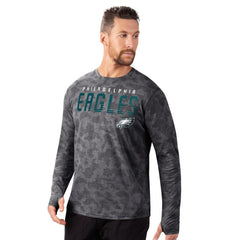 Philadelphia Eagles MSX by Michael Strahan Performance Camo Long Sleeve T-Shirt - Black discount