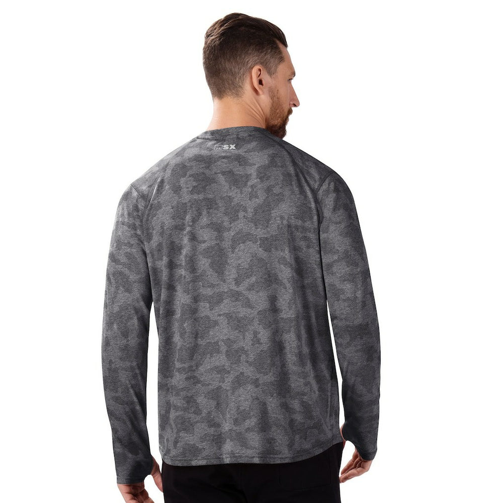 Philadelphia Eagles MSX by Michael Strahan Performance Camo Long Sleeve T-Shirt - Black discount