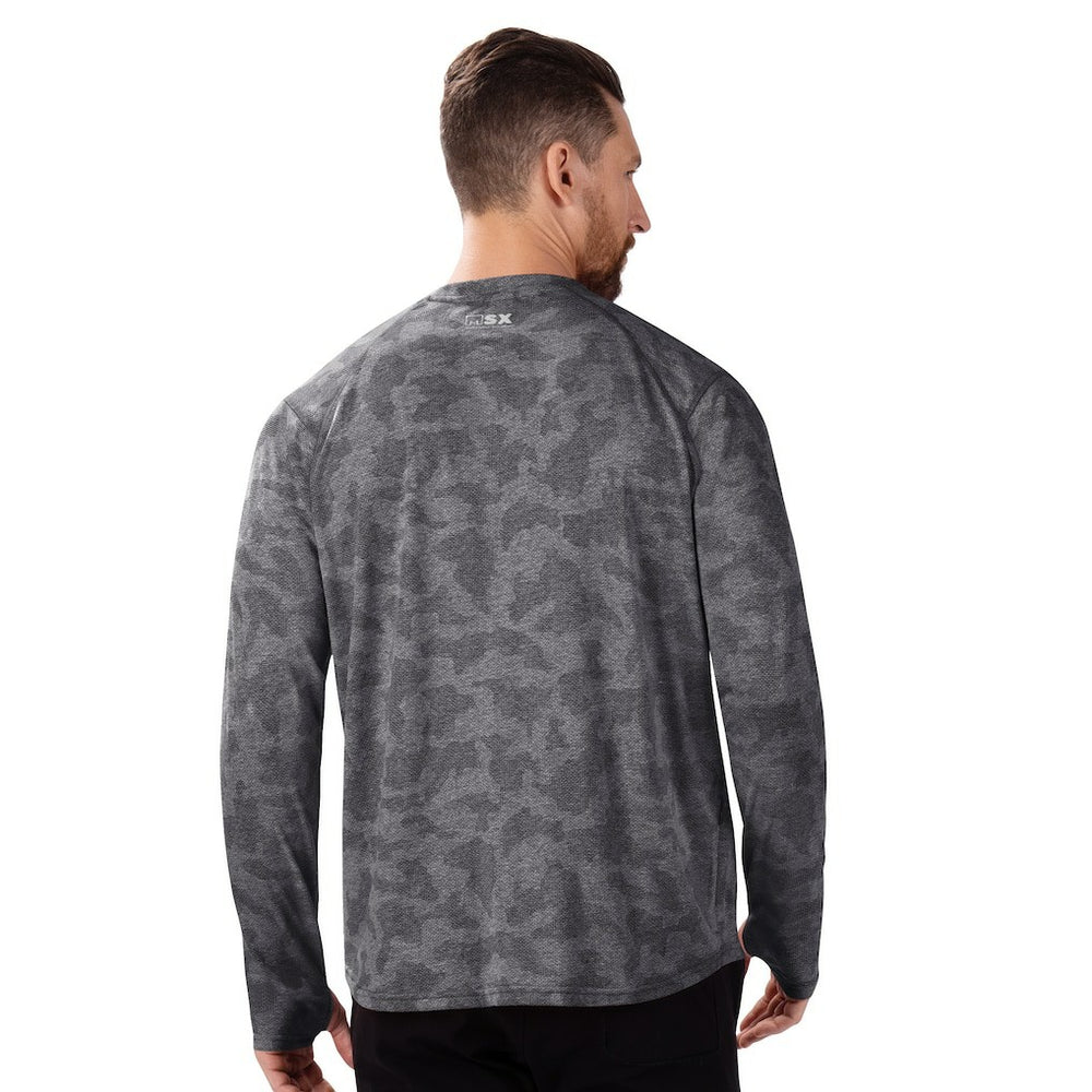 Atlanta Falcons MSX by Michael Strahan Performance Camo Long Sleeve T-Shirt - Black outlet