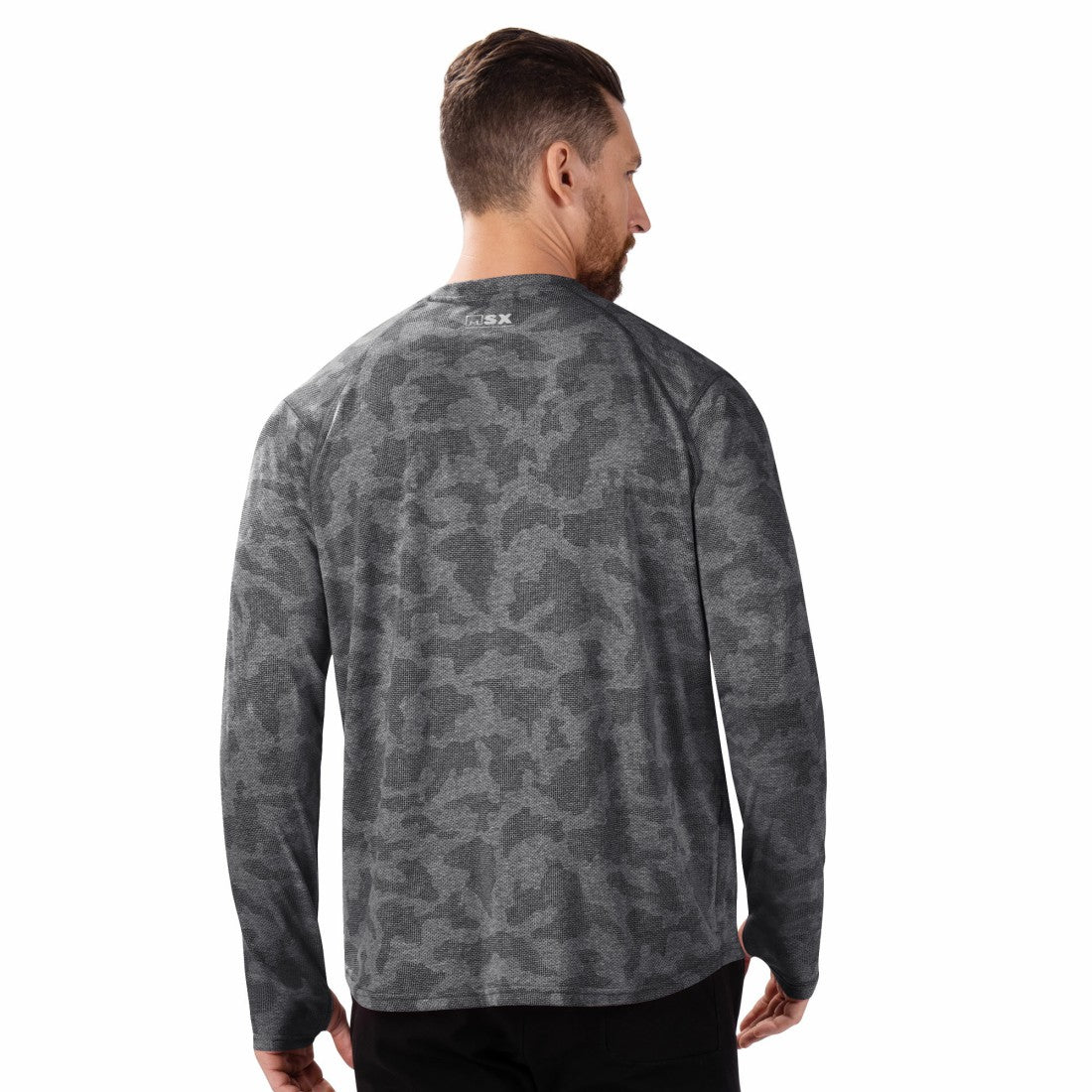 Detroit Lions MSX by Michael Strahan Performance Camo Long Sleeve T-Shirt - Black discount