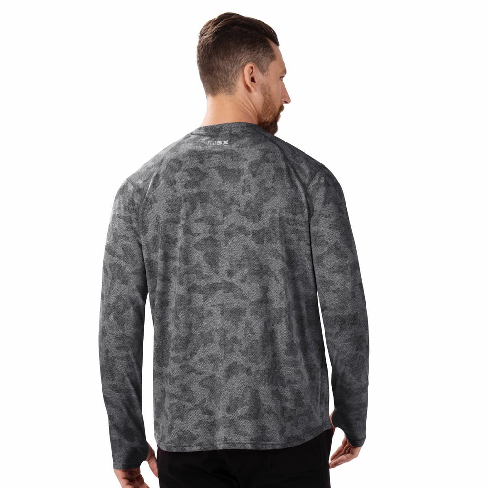 Detroit Lions MSX by Michael Strahan Performance Camo Long Sleeve T-Shirt - Black discount