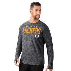 Green Bay Packers MSX by Michael Strahan Performance Camo Long Sleeve T-Shirt - Black for sale