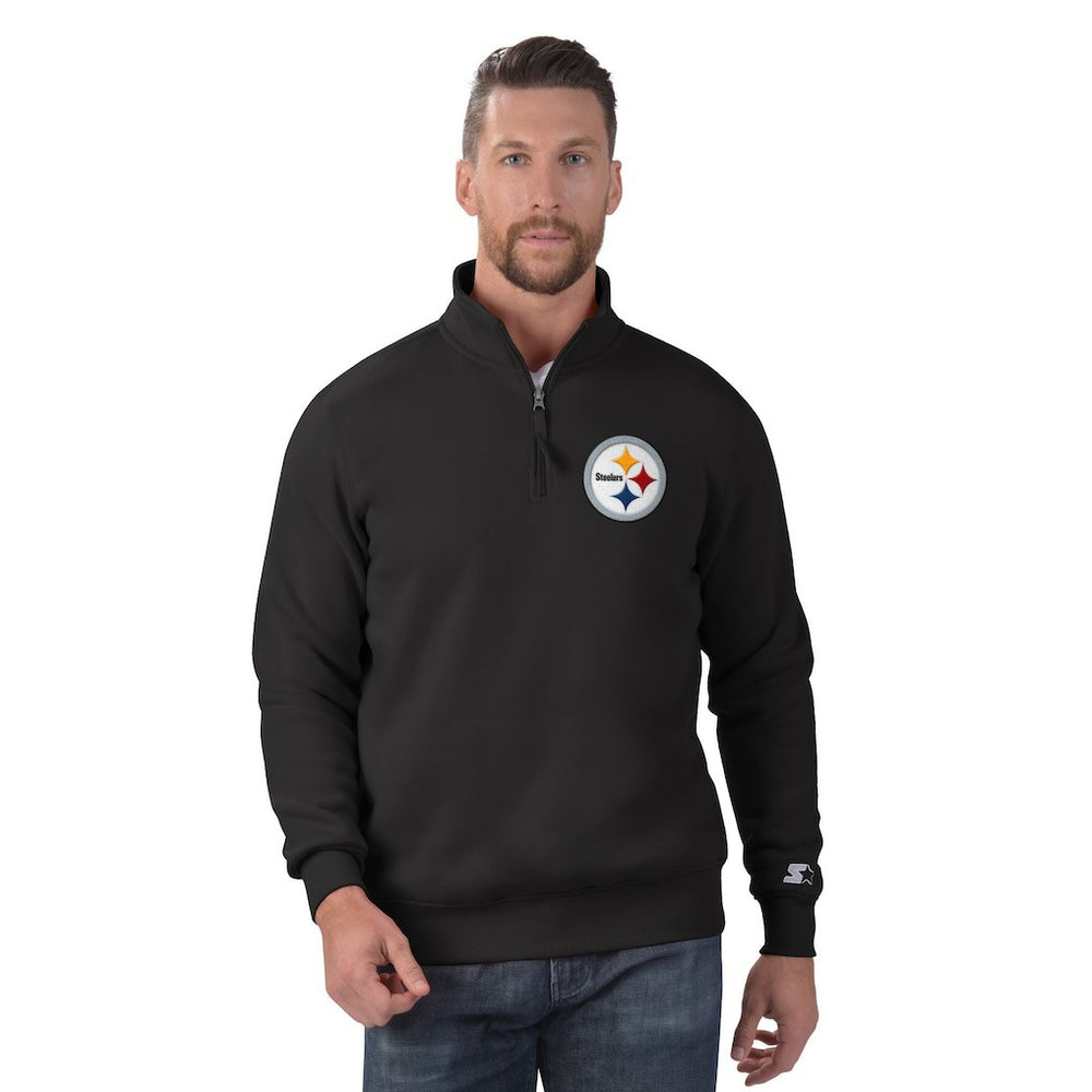 Pittsburgh Steelers Starter Classic Quarter-Zip Pullover Sweatshirt - Black online