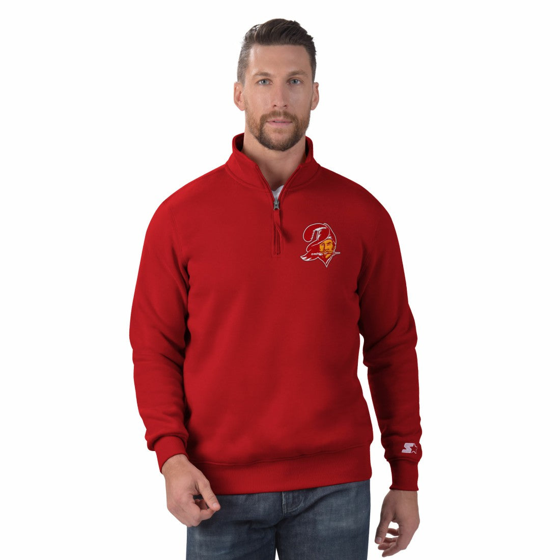 Tampa Bay Buccaneers Starter Classic Quarter-Zip Pullover Sweatshirt - Red outlet