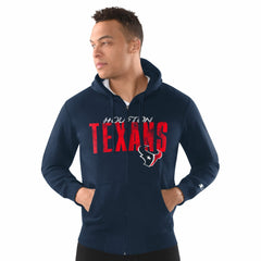 Houston Texans Starter Distressed Classic Full-Zip Hoodie - Navy for sale