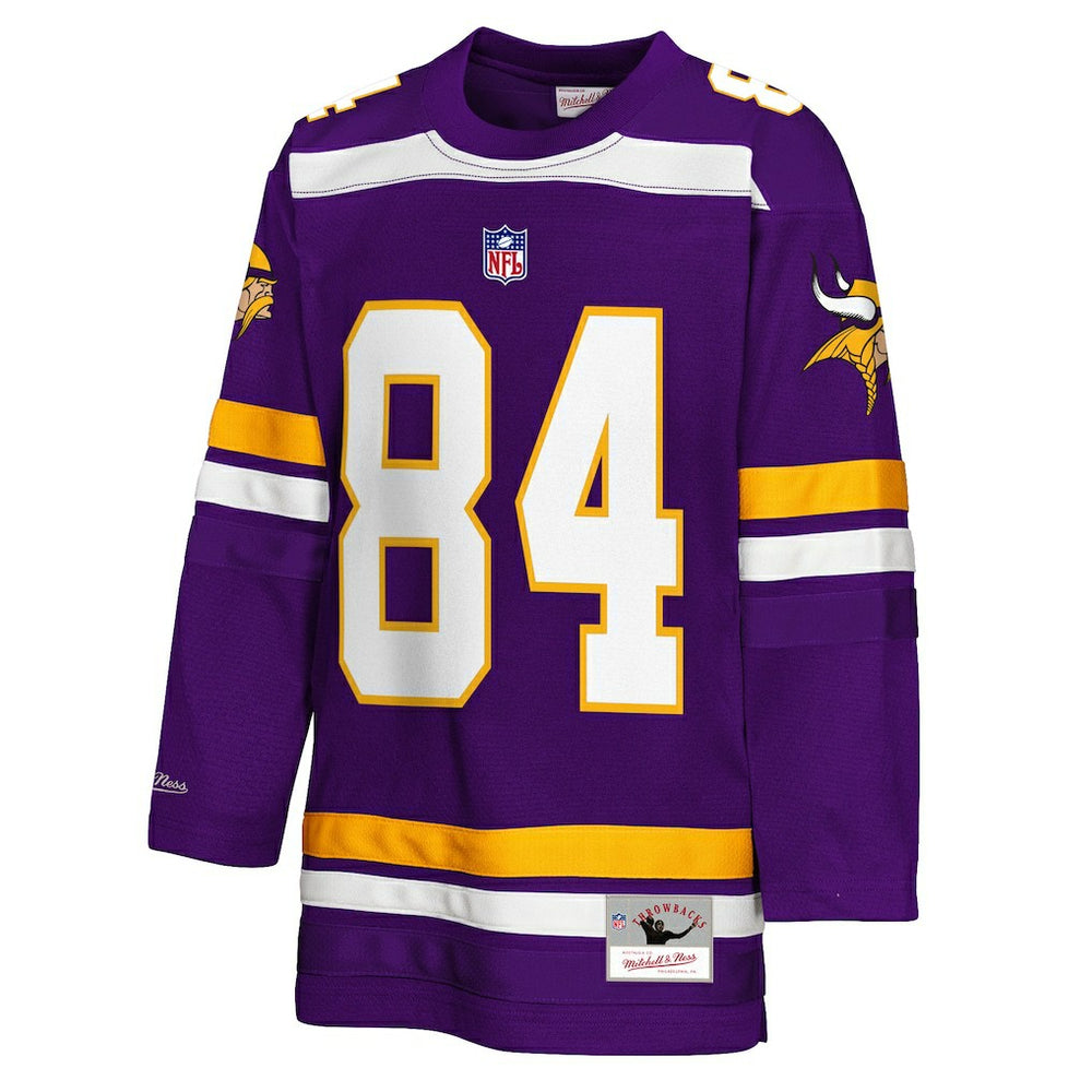 Randy Moss Minnesota Vikings Youth Hockey Fashion Jersey - Purple on sale