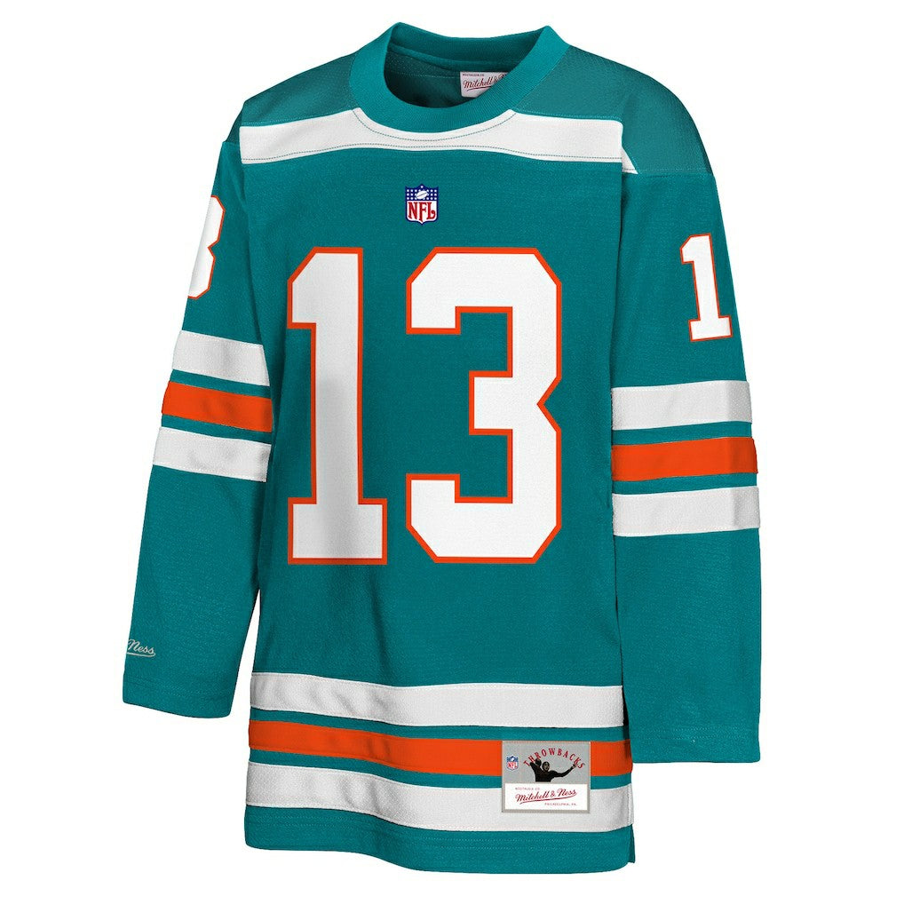 Dan Marino Miami Dolphins Youth Hockey Fashion Jersey - Aqua sale